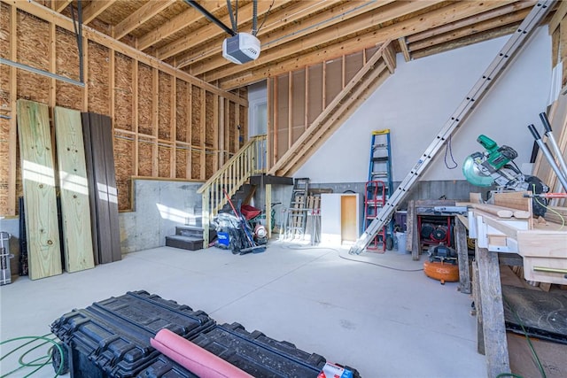 miscellaneous room with concrete flooring