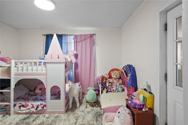 bedroom with carpet floors