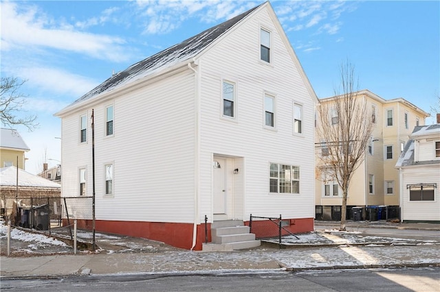 view of front facade with cooling unit