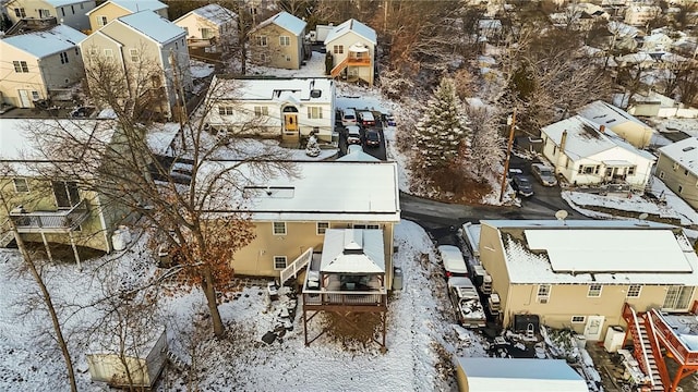 view of snowy aerial view