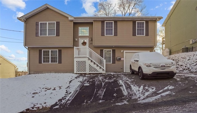 split foyer home with a garage