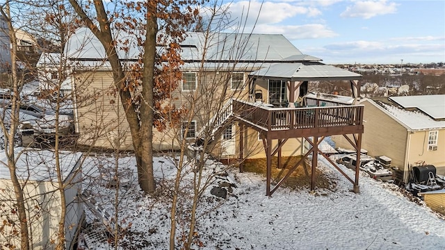 exterior space with a wooden deck