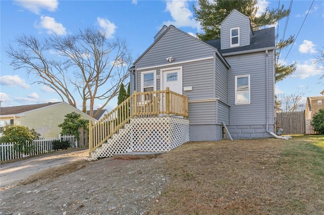 view of rear view of property