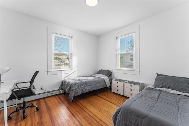 bedroom featuring hardwood / wood-style flooring