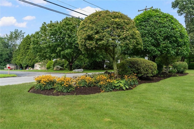 community / neighborhood sign featuring a yard