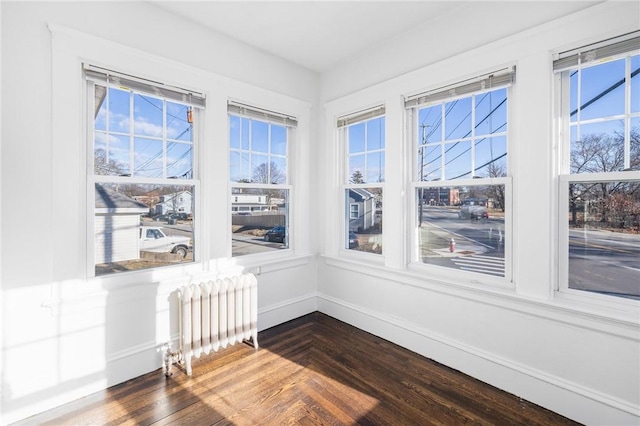 sunroom with radiator