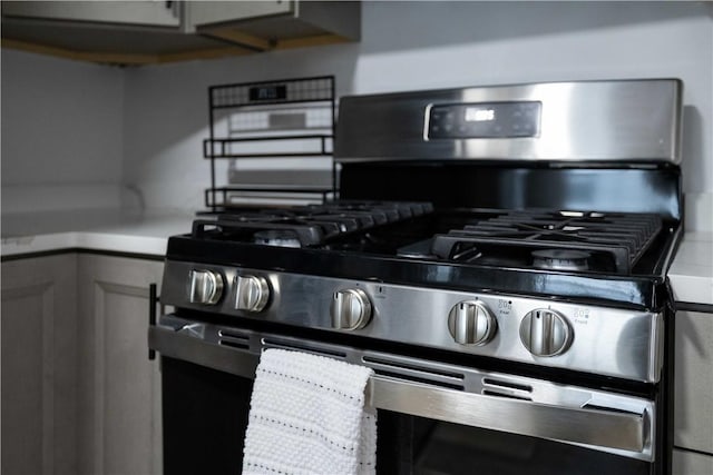 kitchen featuring gas range