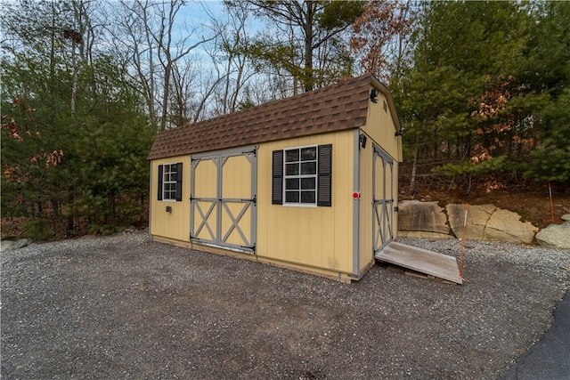 view of outbuilding