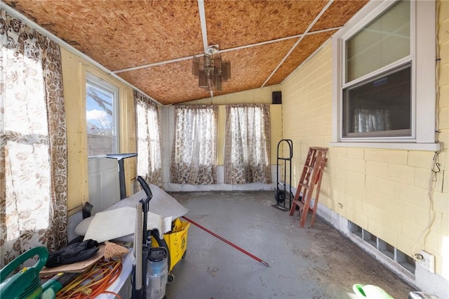 miscellaneous room with concrete flooring