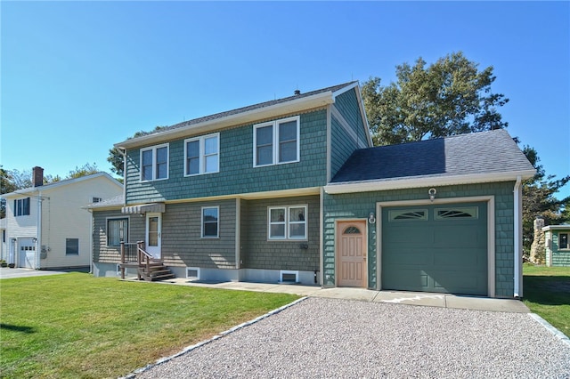 view of front of property with a front yard