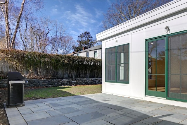 view of patio / terrace featuring area for grilling