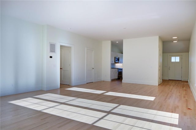 interior space featuring light wood-type flooring