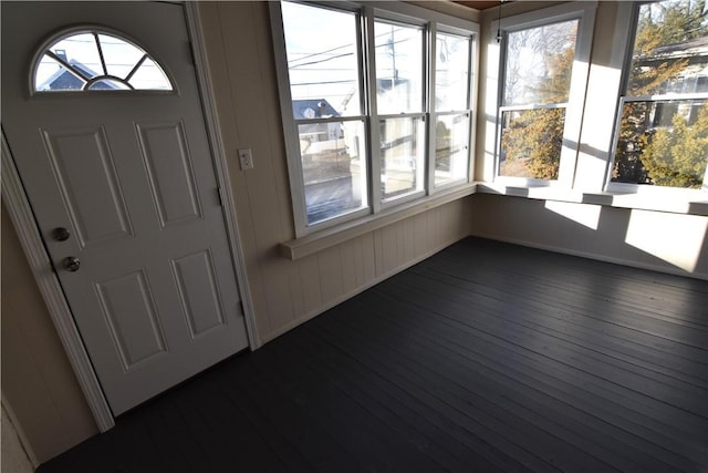 entrance foyer with dark wood-type flooring