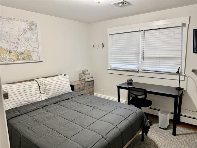 bedroom featuring baseboard heating