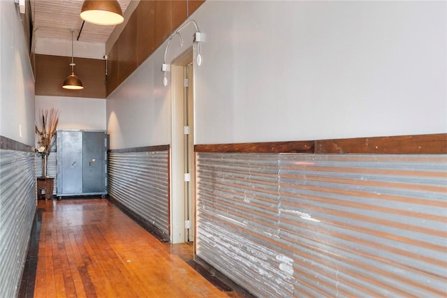 hallway featuring dark hardwood / wood-style floors