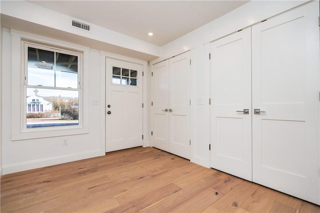 entryway featuring light wood-type flooring