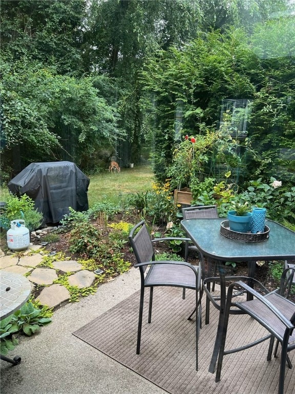 view of patio featuring grilling area