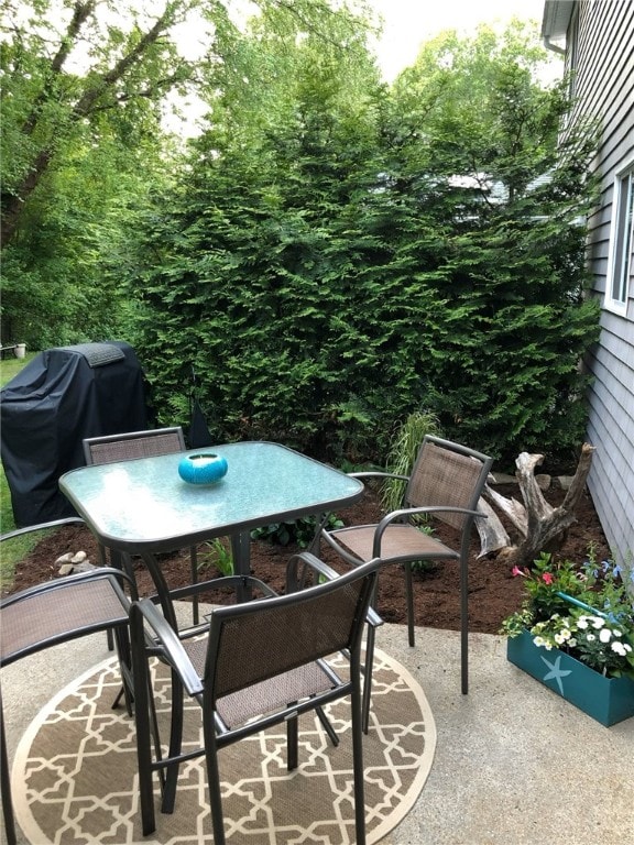 view of patio featuring area for grilling