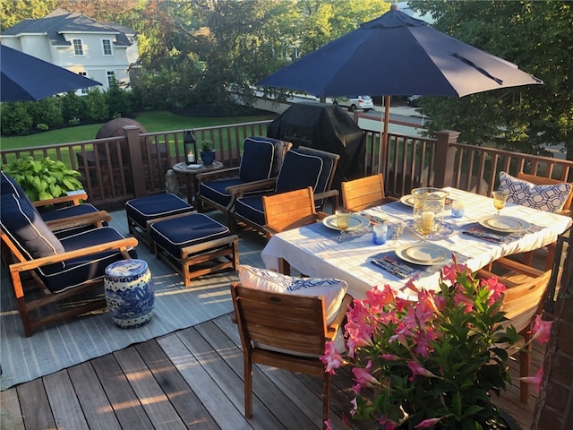 view of wooden deck