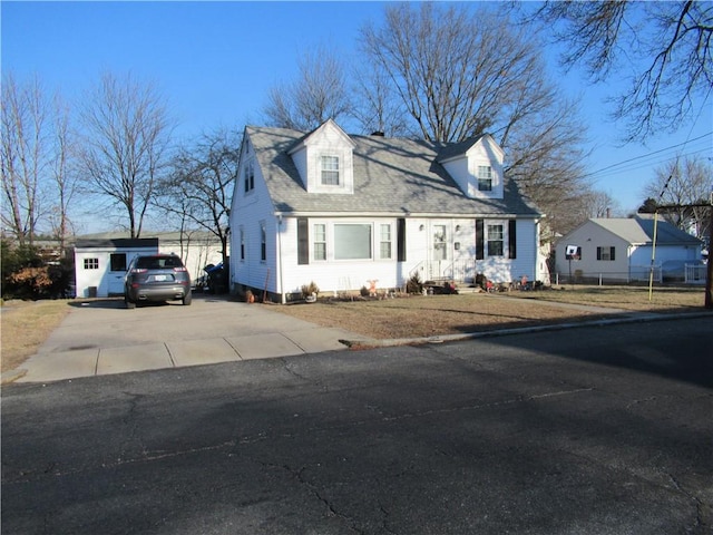 view of cape cod home