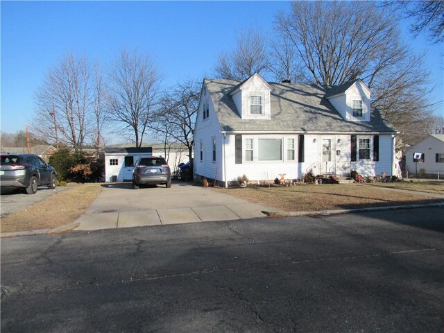 view of new england style home