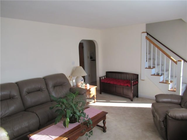 view of carpeted living room