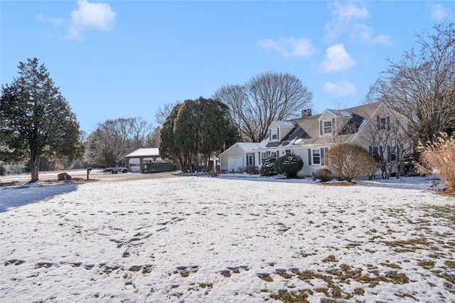 view of snowy yard