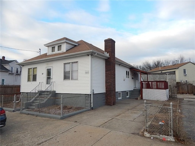 view of bungalow-style home