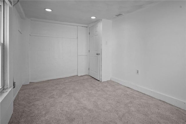 empty room with light carpet