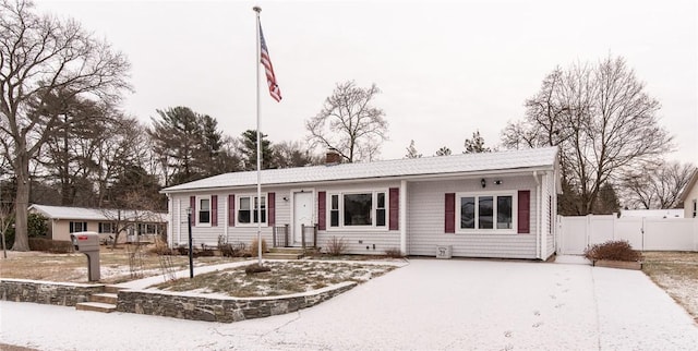 view of front of property