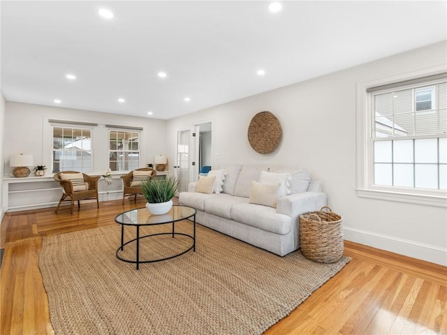 living room featuring hardwood / wood-style flooring