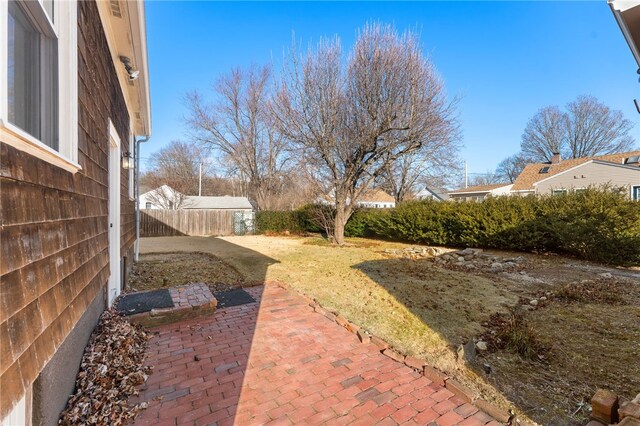 view of yard with a patio