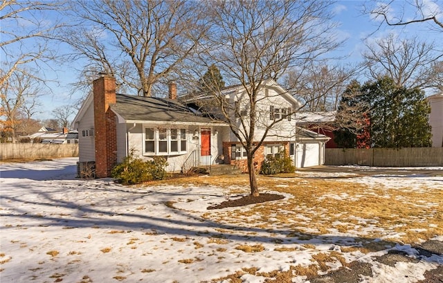 split level home featuring a garage