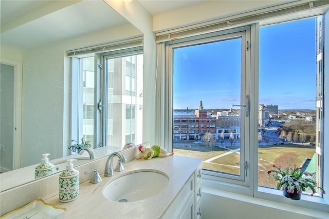 bathroom featuring vanity