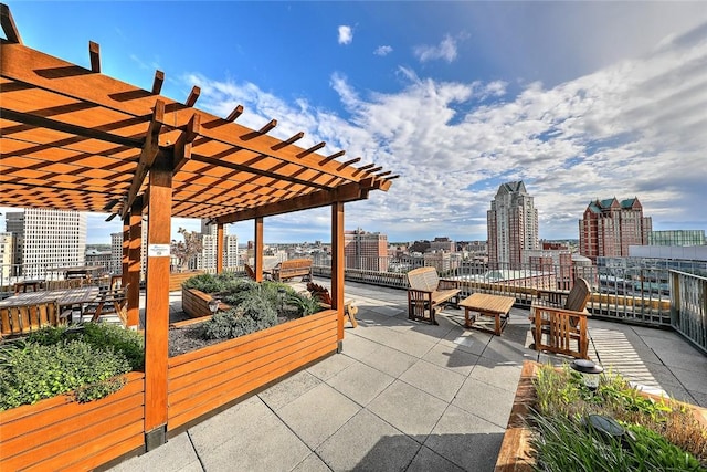 view of patio / terrace with a pergola