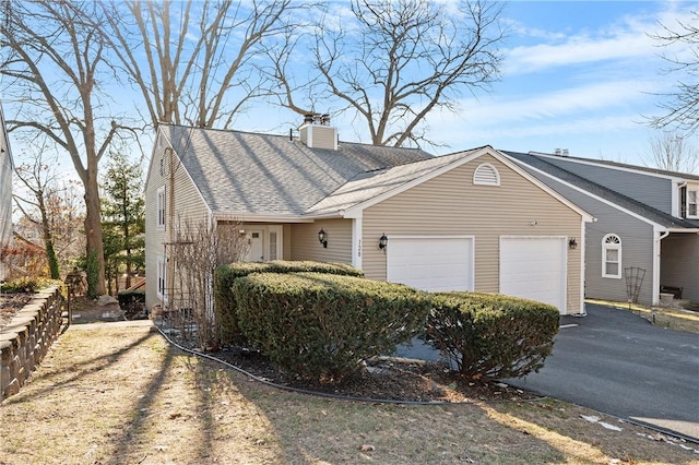 view of home's exterior with a garage