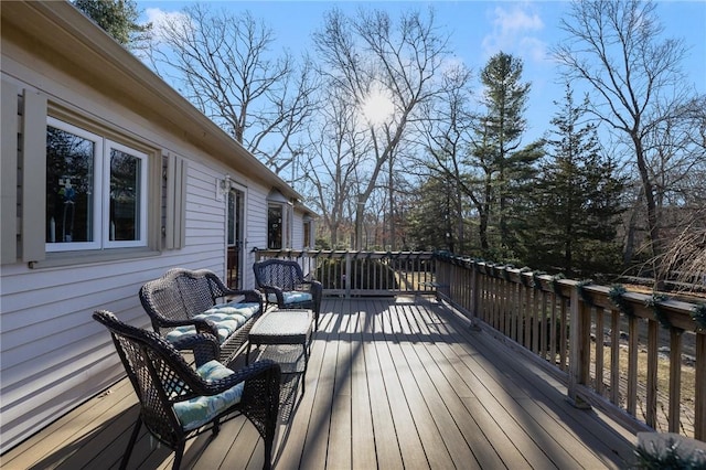 view of wooden deck