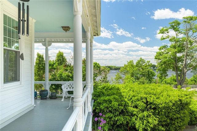 balcony with covered porch