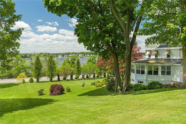 view of home's community featuring a yard