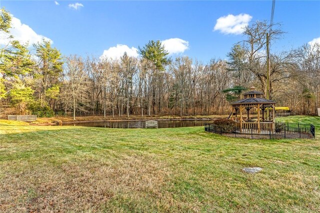 view of yard featuring a gazebo