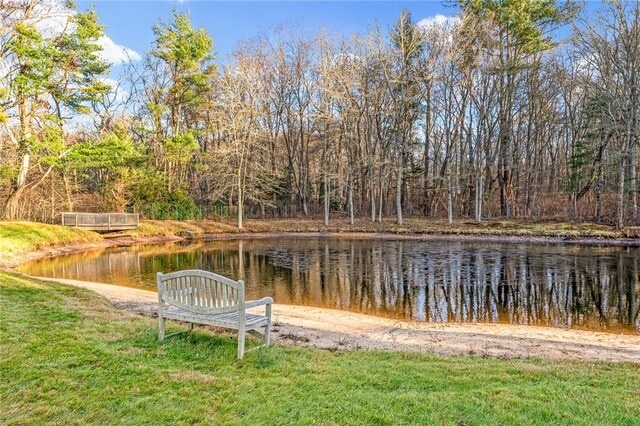 view of yard featuring a water view