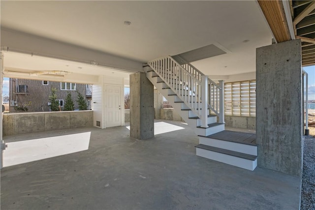 interior space featuring concrete flooring