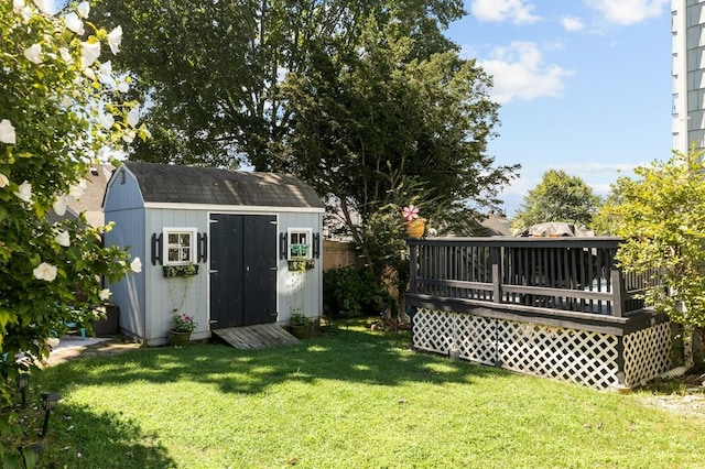 view of shed