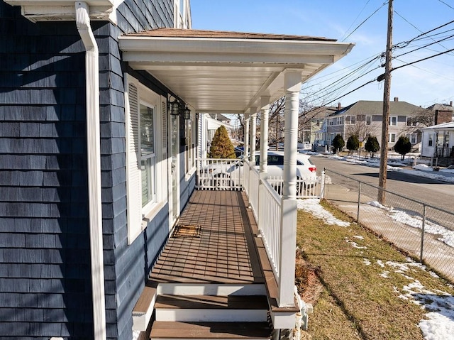 exterior space with a porch