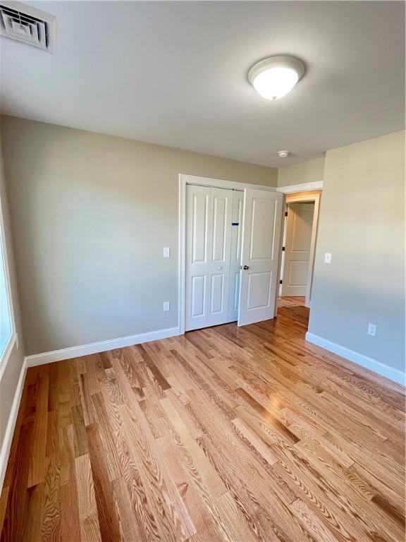 empty room featuring light wood-type flooring