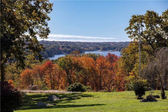 mountain view featuring a water view