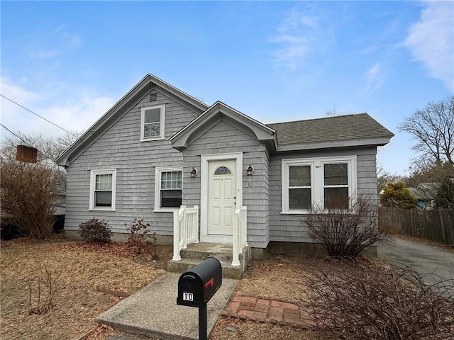 view of front of home