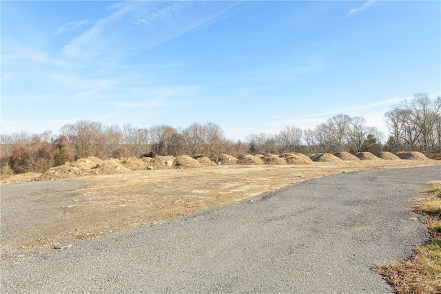 view of road with a rural view