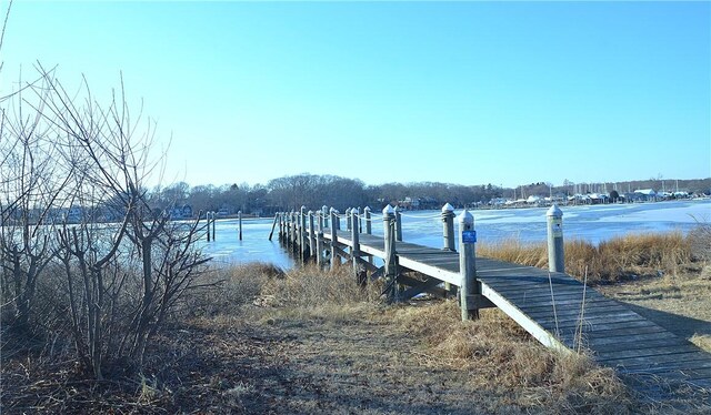 view of dock area