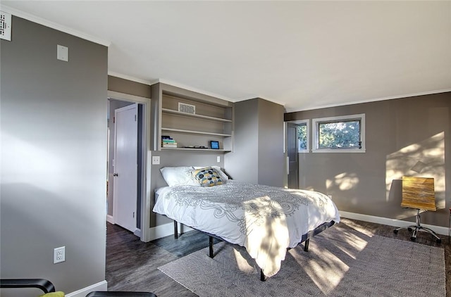 bedroom featuring ornamental molding